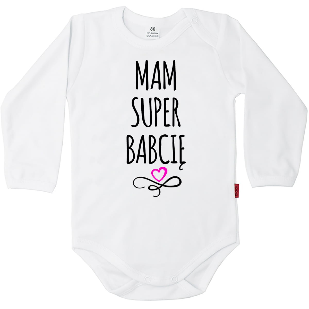 Mam super babcię z różowym serduszkiem
