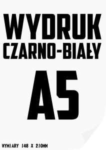 Wydruk czarnobiały - A5