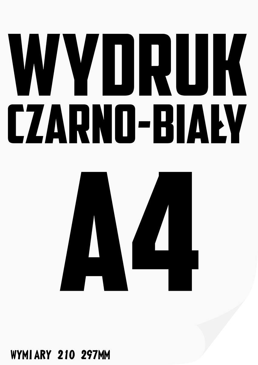 wydruk czarnobiały a4