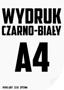 Wydruk czarnobiały - A4