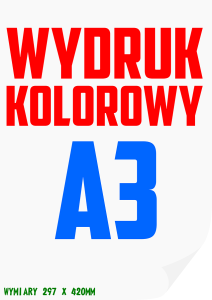 Wydruk kolorowy - A3