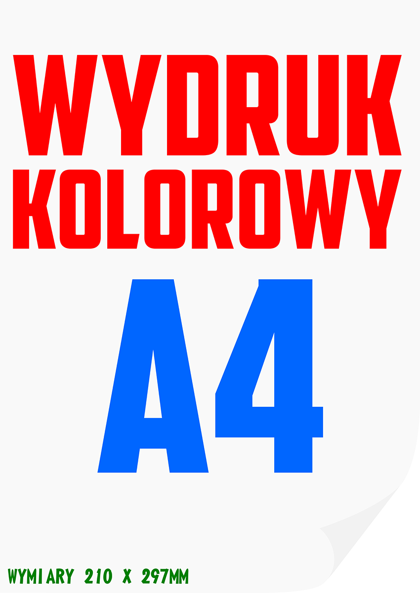 wydruk kolorowy a4