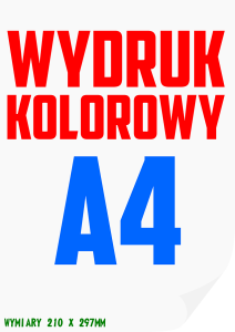 Wydruk kolorowy - A4