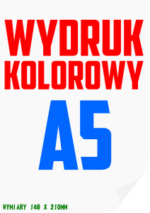 Wydruk kolorowy - A5
