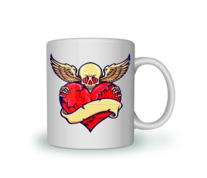Kubek Skull heart