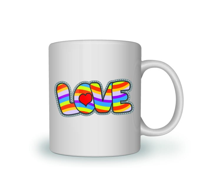 Kubek TĘCZOWE LOVE