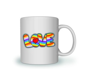 Kubek TĘCZOWE LOVE