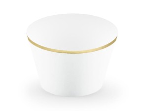 Papilotki na muffinki 4,8x7,6x4,6cm biały 6szt