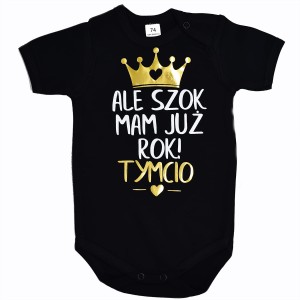 Body ALE SZOK MAM JUŻ ROK z imieniem dziecka, roczek urodziny