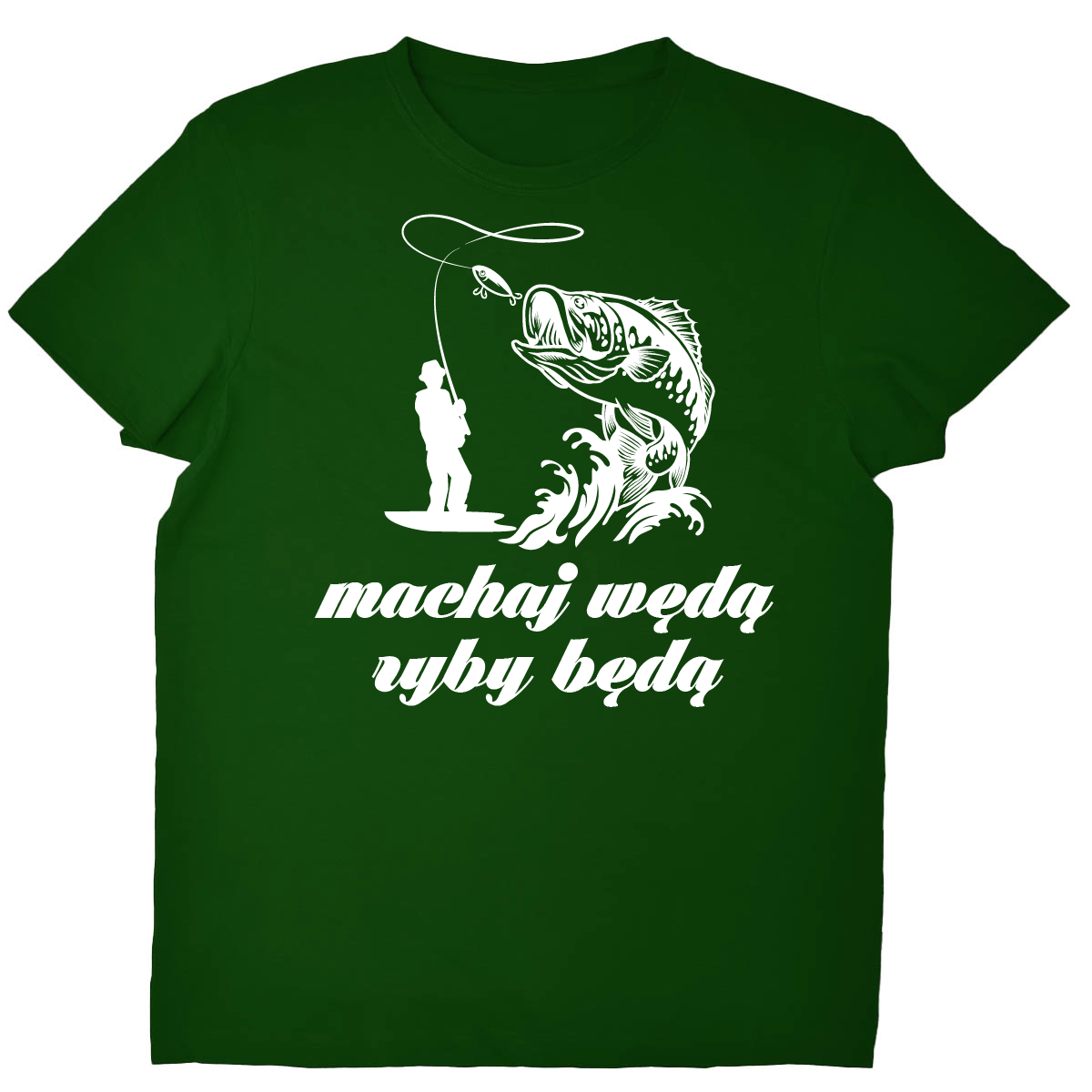 koszulka wędkarska machaj wędą ryby będą