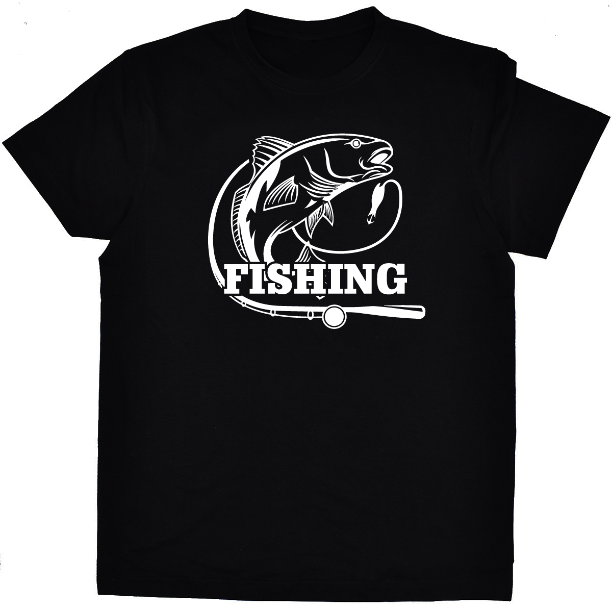 koszulka wędkarska Fishing czarna