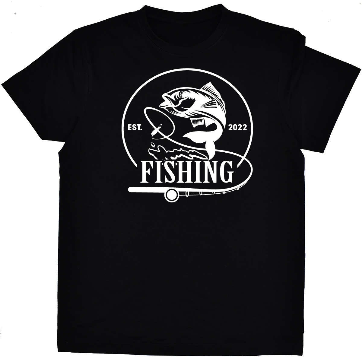 koszulka wędkarska Fishing ad 2022 czarna