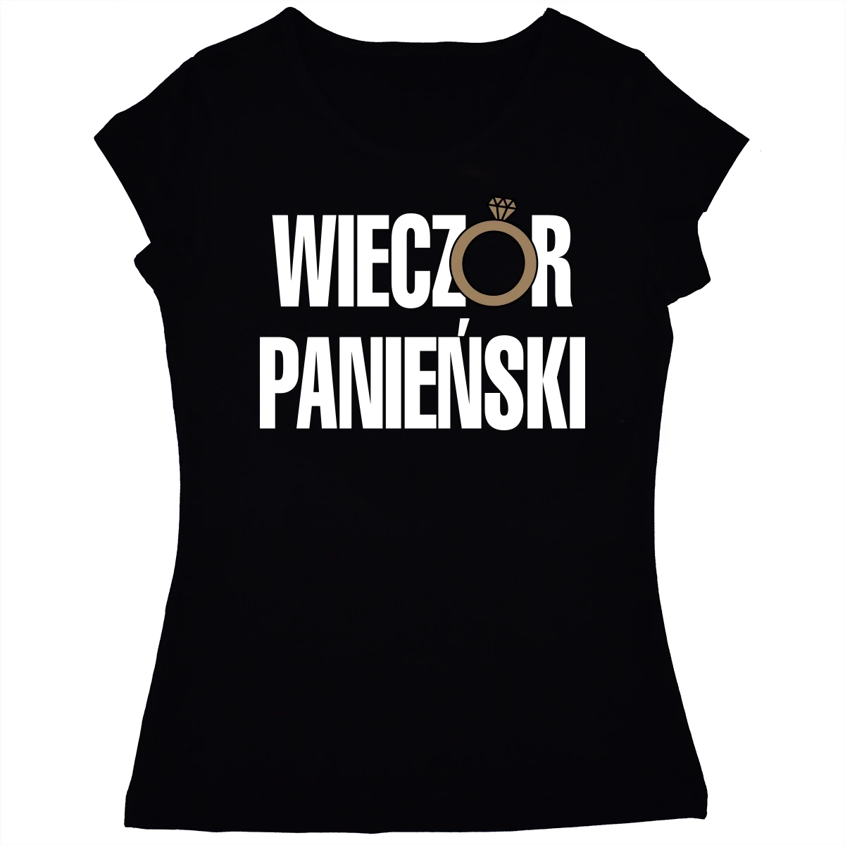 koszulka wieczór panieński z pierścionkiem czarna