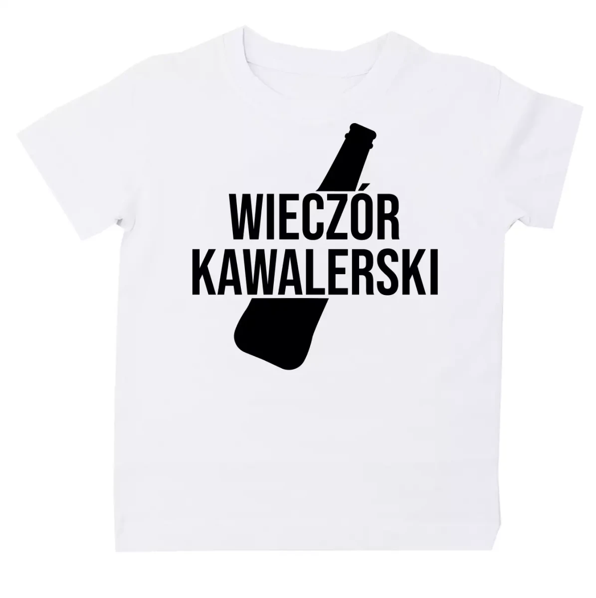 koszulka wieczór kawalerski z butelką biała