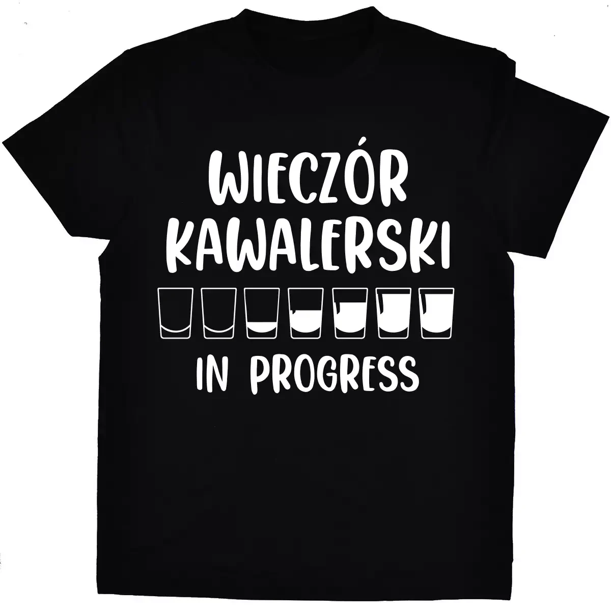 KOSZULKA WIECZÓR KAWALERSKI IN PROGRESS CZARNA