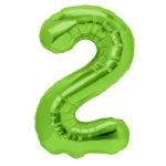 Balon foliowy Cyfra 2, 100cm, zielony XL