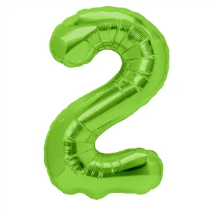 Balon foliowy Cyfra 2, 100cm, zielony XL