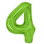Balon foliowy Cyfra 4, 100cm, zielony XL