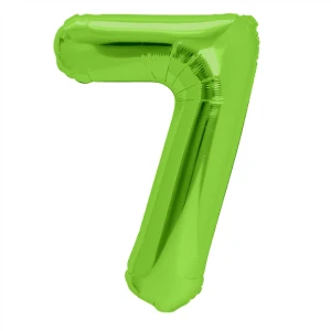 Balon foliowy Cyfra 7, 100cm, zielony XL