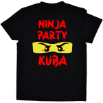 Koszulka urodzinowa NINJA PARTY z imieniem - CZERWONY NINJA