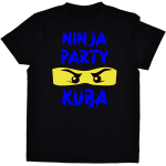 Koszulka urodzinowa NINJA PARTY z imieniem - NIEBIESKI NINJA