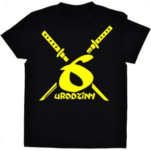Koszulka 6 urodziny NINJA - z mieczami