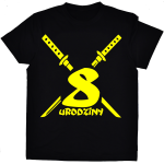 Koszulka 8 urodziny NINJA - z mieczami