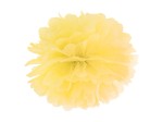 Pompon bibułowy żółty 25cm