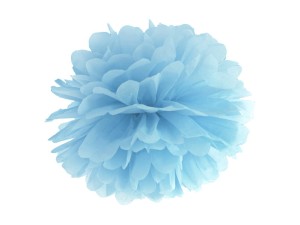 Pompon bibułowy niebieskomglistym 25cm