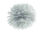Pompon bibułowy srebrny 35cm