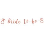 Baner Bride to be rose gold napis 150 cm
