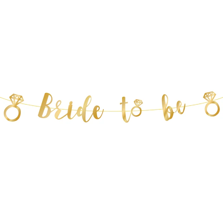 Baner Bride to be złoty napis 150 cm