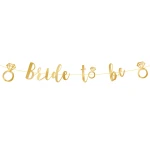 Baner Bride to be złoty napis 150 cm