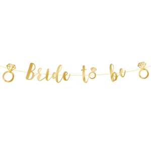 Baner Bride to be złoty napis 150 cm