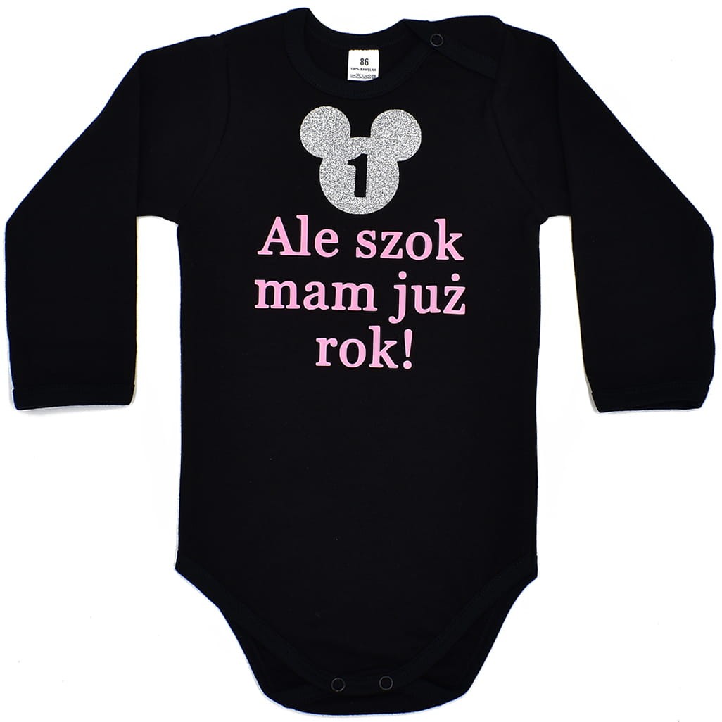 Body dziecięce z myszką roczek Ale szok