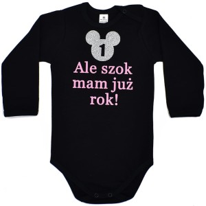 Body dziecięce z myszką roczek Ale szok