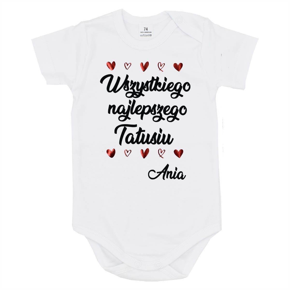 Wszystkiego najlepszego Tatusiu body z imieniem córki