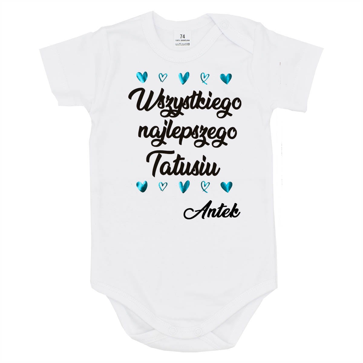 Wszystkiego Najlepszego Tatusiu - body z imieniem syna