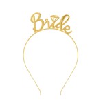 Opaska  BRIDE Panna Młoda złota metalowa