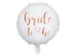Balon foliowy Bride to be 45cm, biały