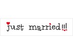 Tablica samochodowa Just Married 50x11,5cm