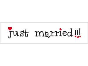 Tablica samochodowa Just Married 50x11,5cm