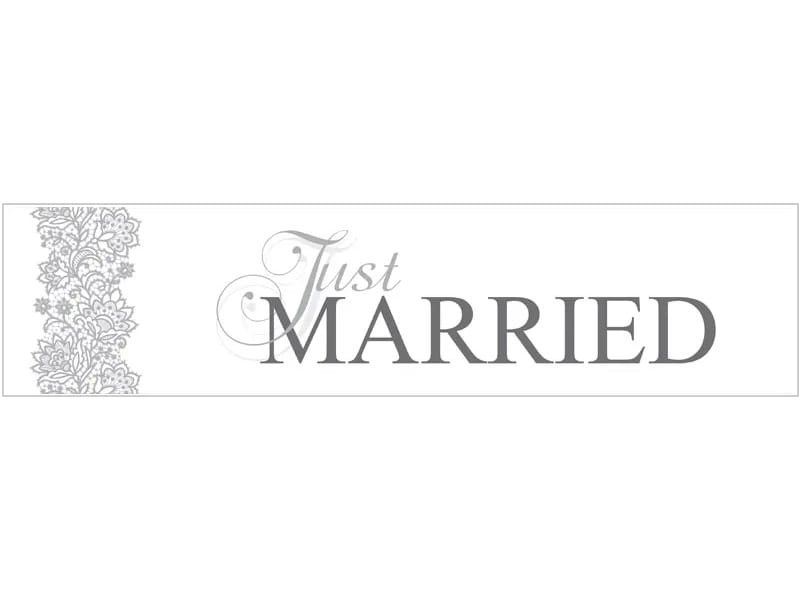 Tablica samochodowa Just Married 50x11,5cm