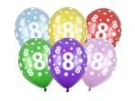 Balon z cyferką 8, 30cm - 1szt