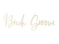 Zawieszki na krzesła - Bride Groom, naturalne drewno