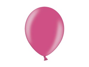 Balony 27cm, metaliczne fuksjowe 25szt