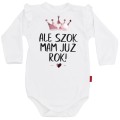 Body z falbanką ALE SZOK MAM JUŻ ROK, roczek urodziny