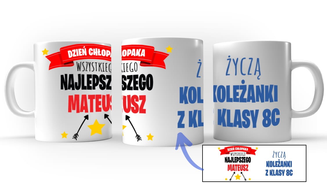 Kubek Dzień Chłopaka + imię
