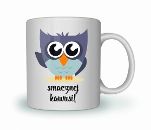 Kubek na dzień nauczyciela - smacznej kawusi z sową