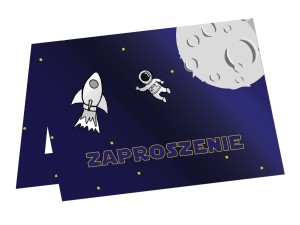 Zaproszenie urodzinowe Kosmos - 6 szt